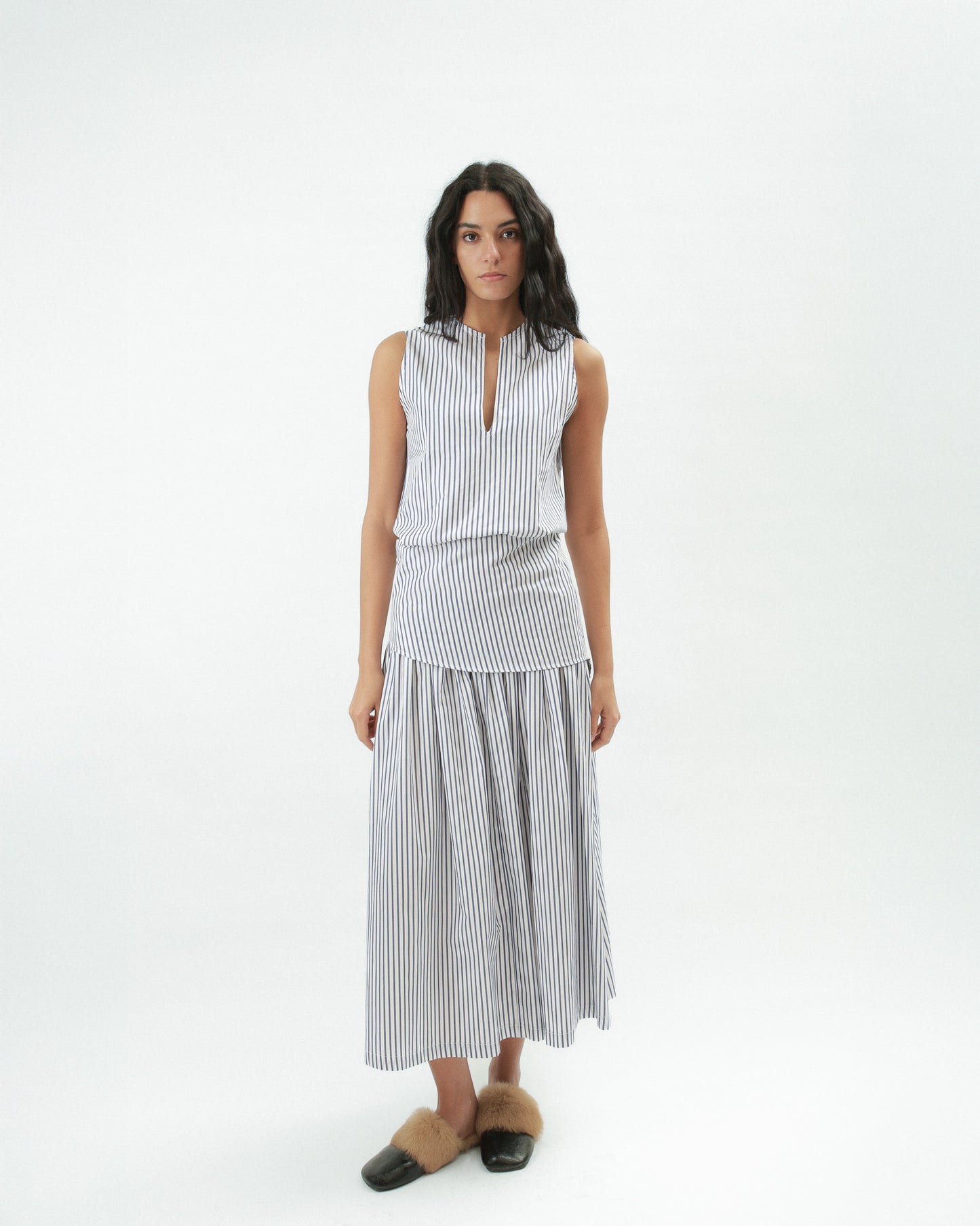 Sohag top in Aegean blue