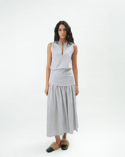 Sohag top in Aegean blue